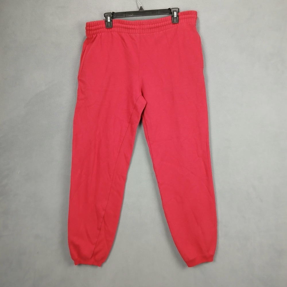 Pro Spirit Sweatpants Womens S(28-30) Red Stretch Tapered Leg Running Athletic
